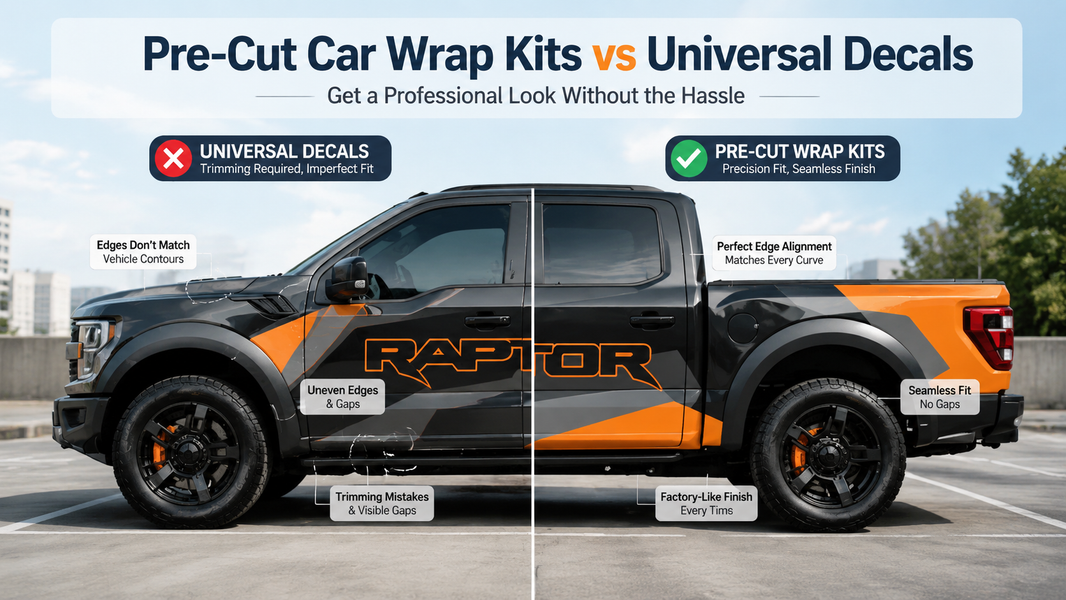 Pre-Cut Car Wrap Kits vs. Universal Decals: What's the Difference?