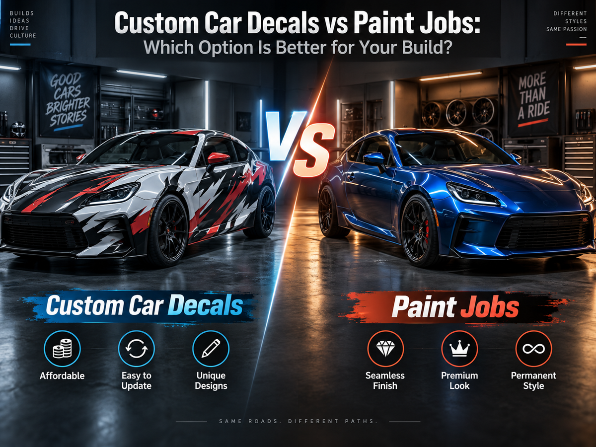 Custom Car Decals vs Paint Jobs: Which Option Is Better for Your Build?