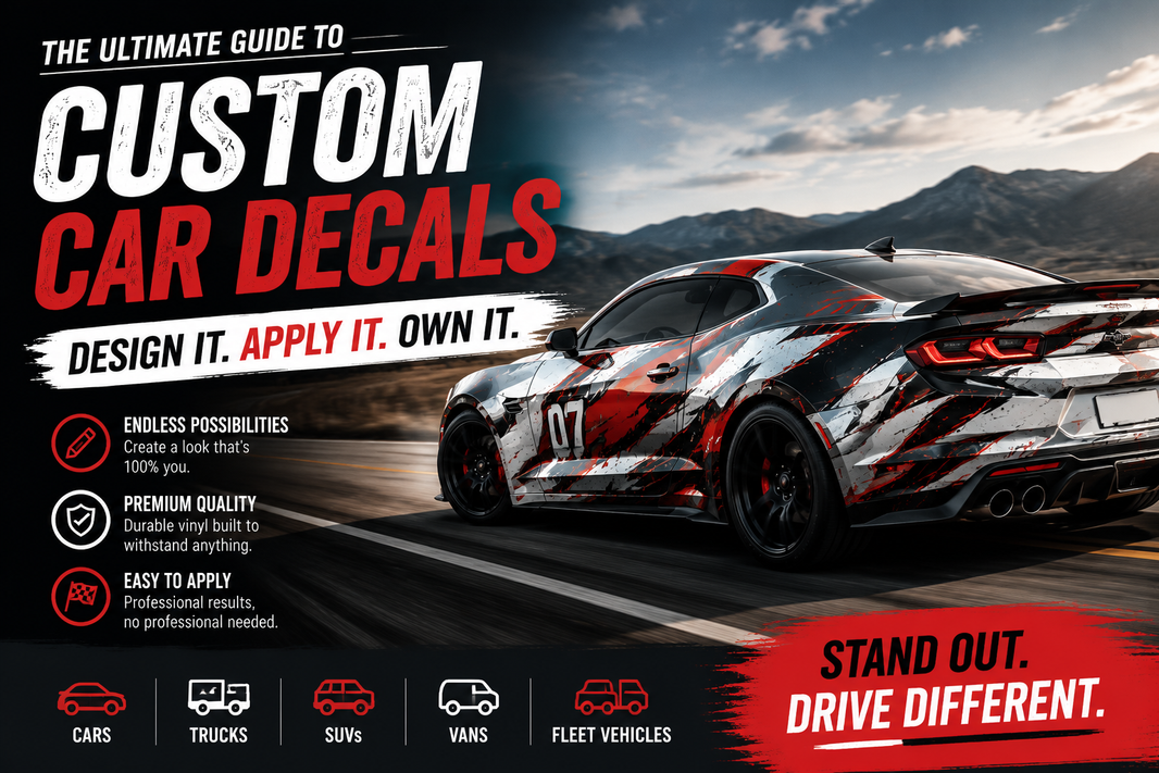 Custom car decals on a Chevy Camaro - WEEM Custom vinyl graphics for cars trucks SUVs vans and fleet vehicles