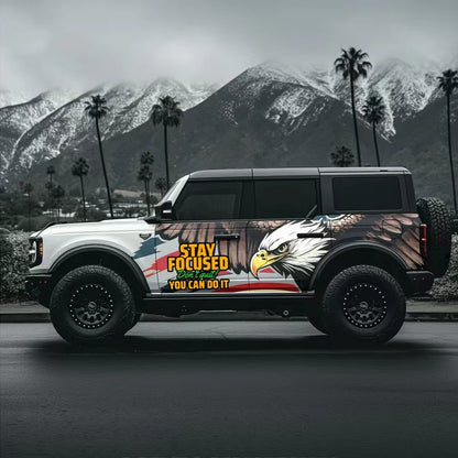 Eagle Motivational SUV Decal – Bold Off-Road Side Vinyl Wrap