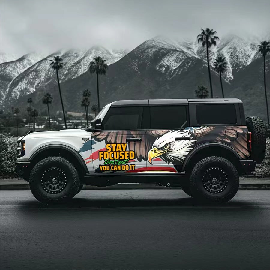 Eagle Motivational SUV Decal – Bold Off-Road Side Vinyl Wrap