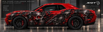 2016  Dodge challenger hellcat Red colour