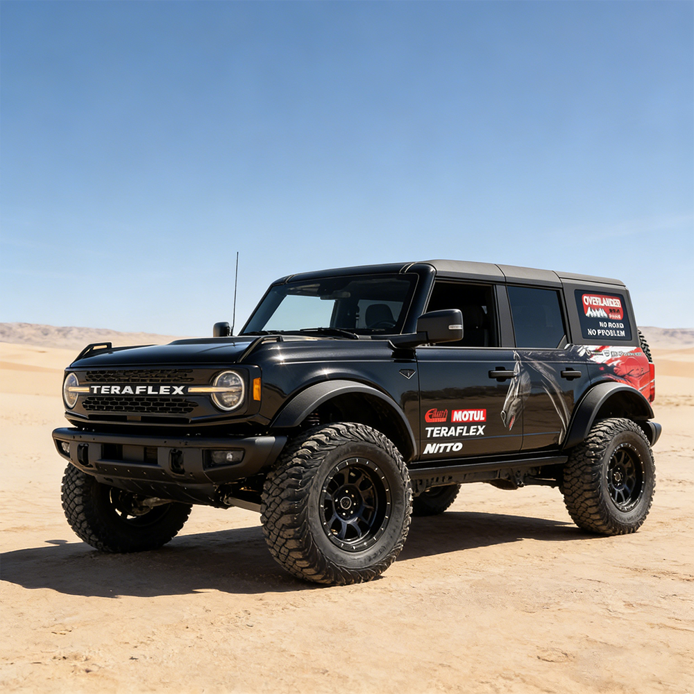 Black Horse SUV Decal for Bronco | Speed Brush Style Side Graphic Wrap