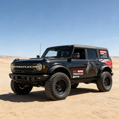 Black Horse SUV Decal for Bronco | Speed Brush Style Side Graphic Wrap