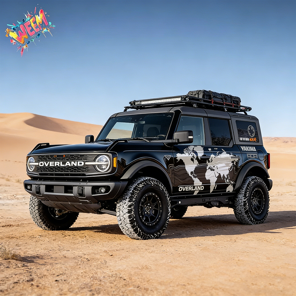 World Map SUV Decal | Overland Travel Side Graphic Vinyl Wrap Kit
