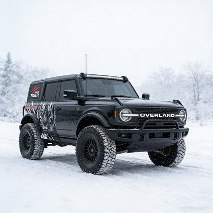 Overland Tiger SUV Decal | Aggressive Off-Road Side Vinyl Wrap for Jeep Bronco