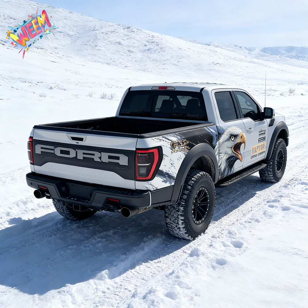 Bald Eagle Pickup Truck Decal | Patriotic Off-Road Animal Vinyl Wrap Kit