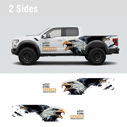 Bald Eagle Pickup Truck Decal | Patriotic Off-Road Animal Vinyl Wrap Kit