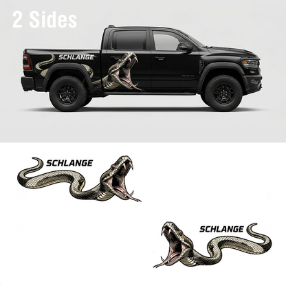 Venomous Snake Car Decal for Pickup Truck | Striking Viper Off-Road Vinyl Wrap