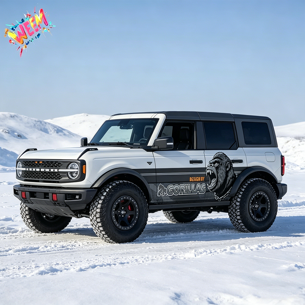 Black Gorilla Off-Road SUV Decal | Aggressive Side Graphic Kit