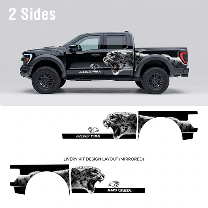 Wolf Snow Car Decal for Ford Raptor | Winter Animal Vinyl Wrap