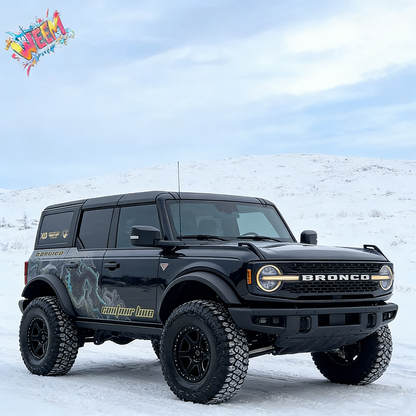 Topographic Pattern SUV Decal | Contour Style Side Graphic Kit