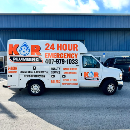 Emergency Plumbing Service Van Wrap | Bold Business Logo Vinyl Decal