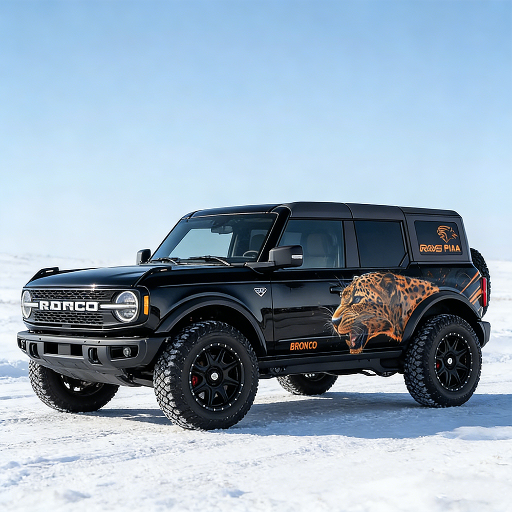 Roaring Leopard SUV Decal | Aggressive Predator Side Graphic Kit