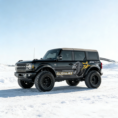 Aggressive Gorilla Head SUV Decal for Bronco | Muscle Animal Side Graphic Wrap