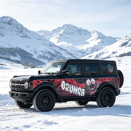 Graffiti Monster Car Decal for Ford Bronco | Comic Style Street Art Vinyl Wrap