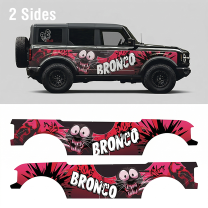 Graffiti Monster Car Decal for Ford Bronco | Comic Style Street Art Vinyl Wrap