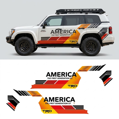 Retro Off-Road SUV Decal | TRD Style Adventure Vinyl Wrap