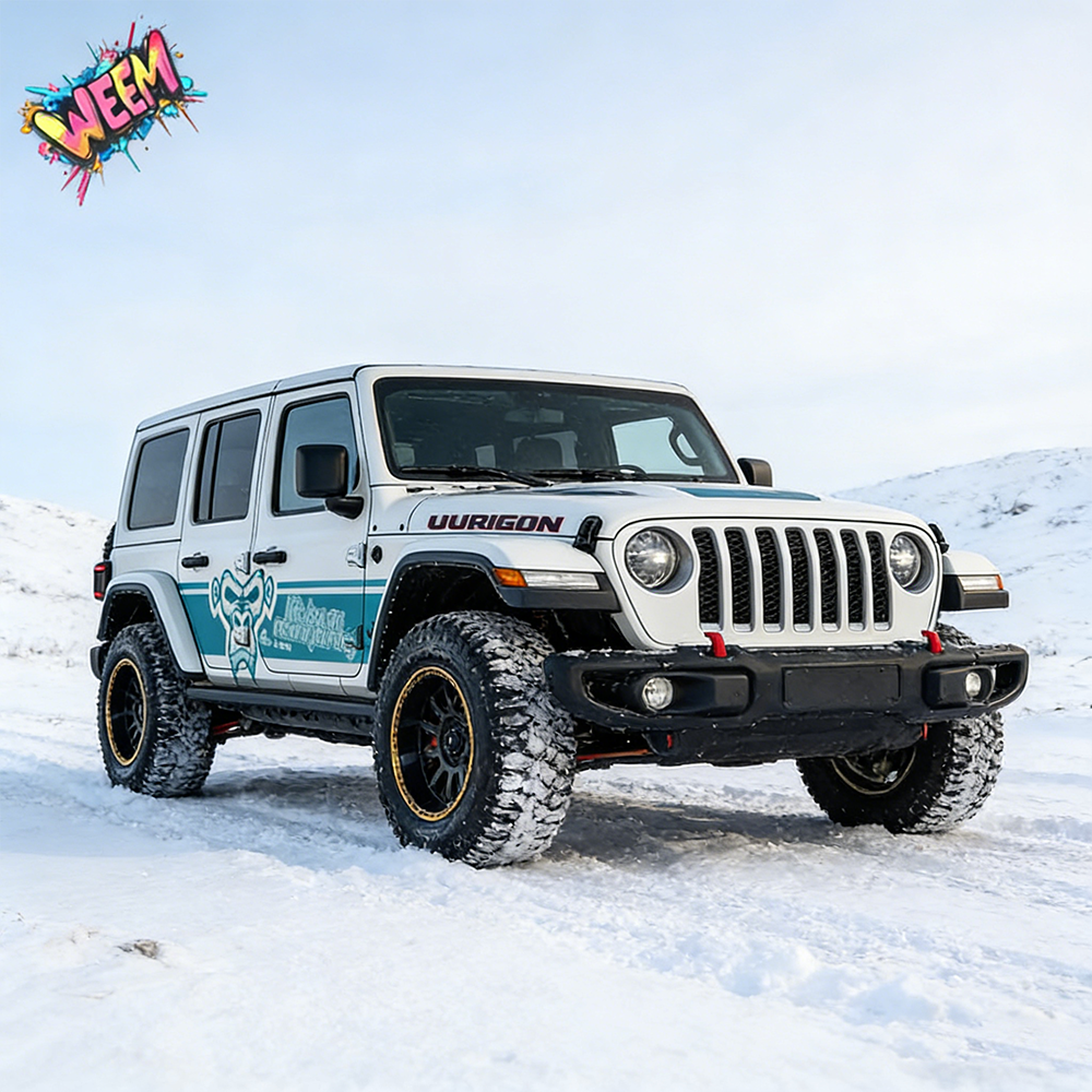 Monkey Stripe SUV Decal for Wrangler | Minimal Animal Side Graphic Wrap