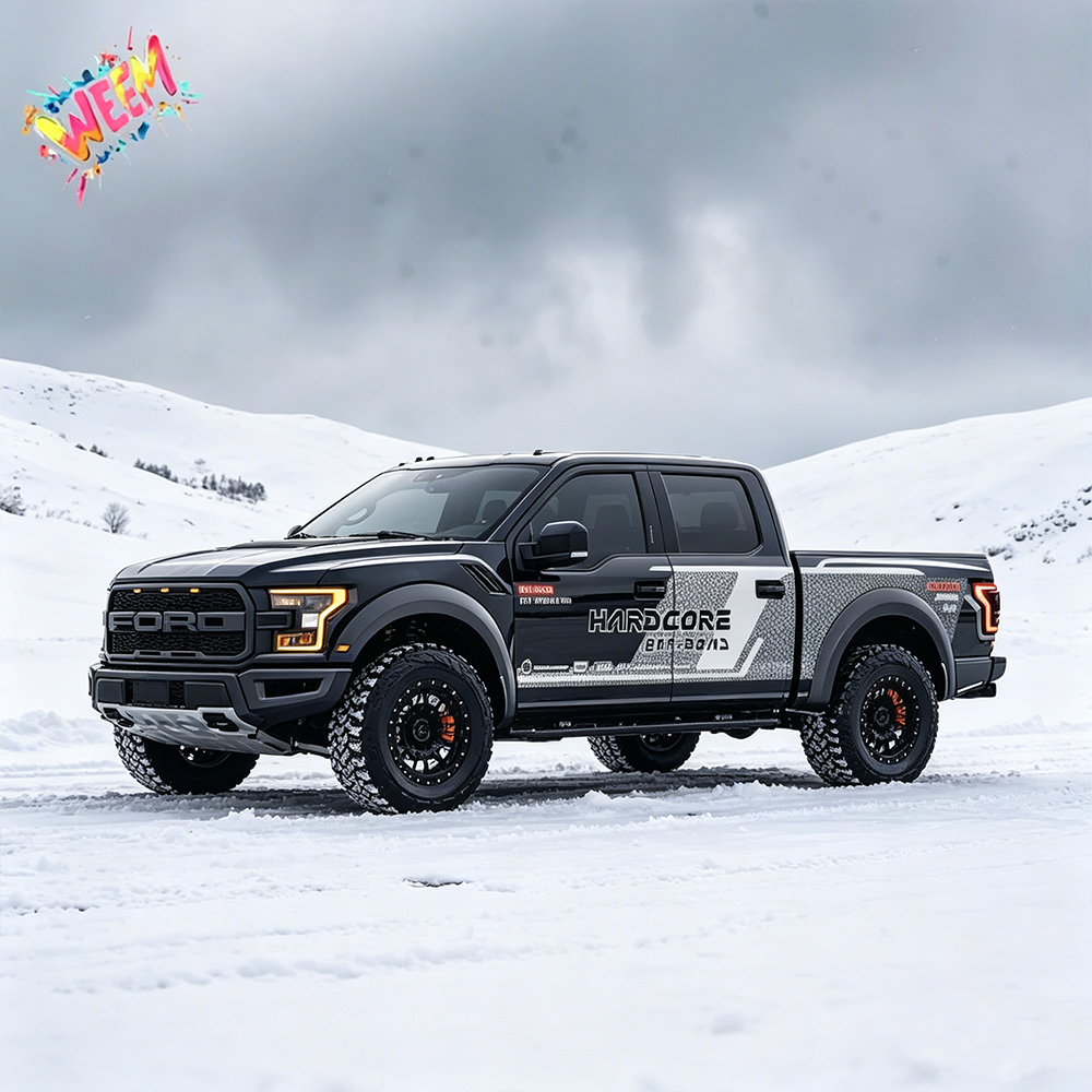 Hardcore Off-Road Truck Decal Kit | Tactical Grey Performance Vinyl Wrap