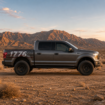 1776 American Flag Truck Decal for Ford F-150 | Patriotic Rear Bed Side Vinyl Wrap