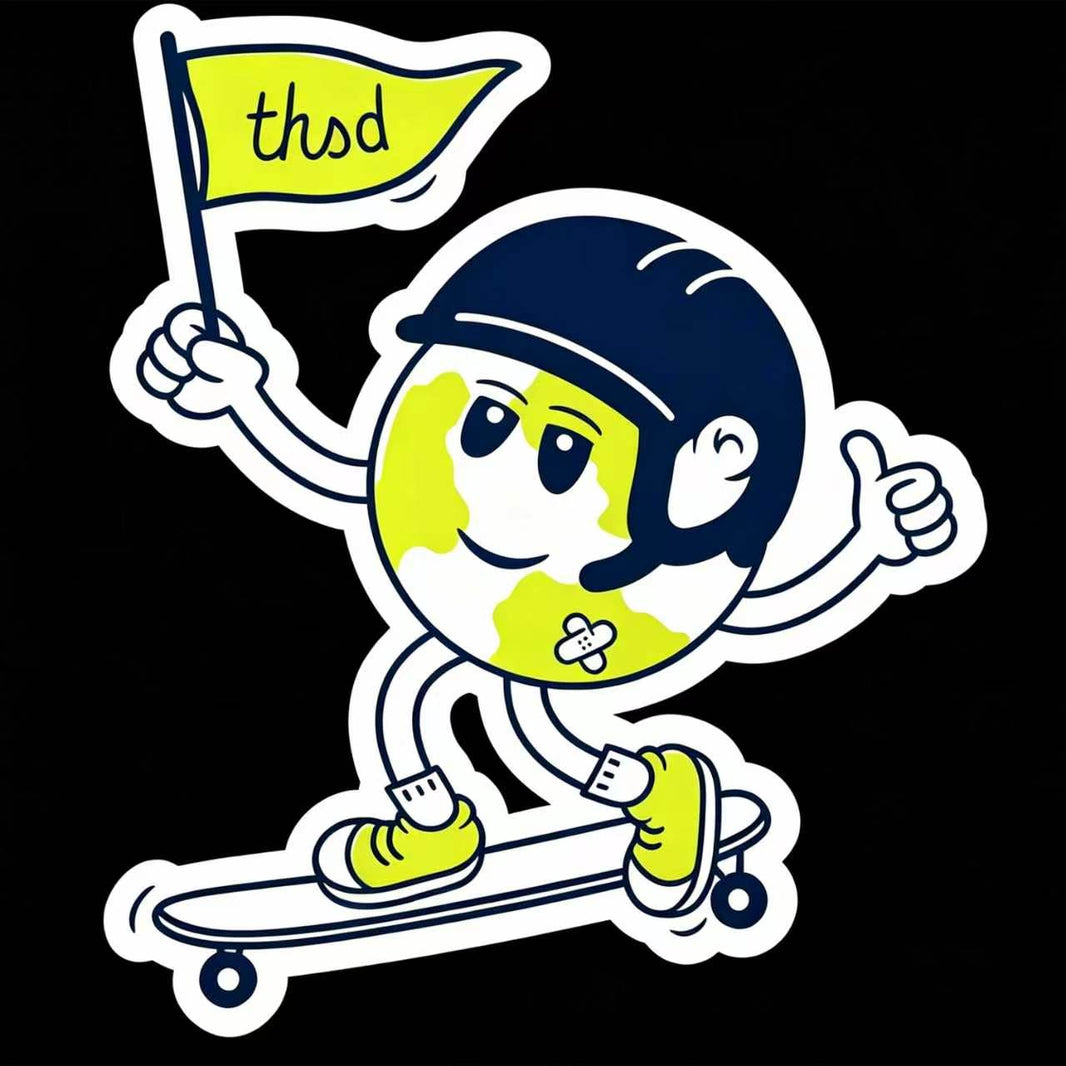 Skateboard Character Sticker | Cute Cartoon Vinyl Decal