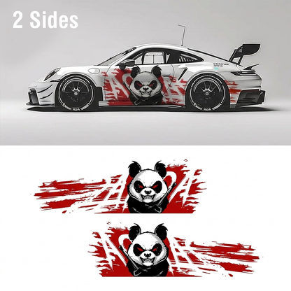 Panda Racing Car Decal for Sports Car | Animal Style Vinyl Wrap