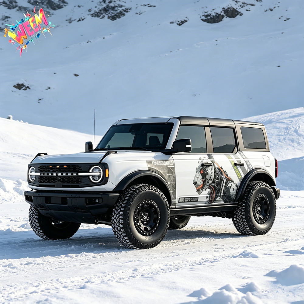 Cyber Panther SUV Decal | Futuristic Mech Animal Side Graphic Kit