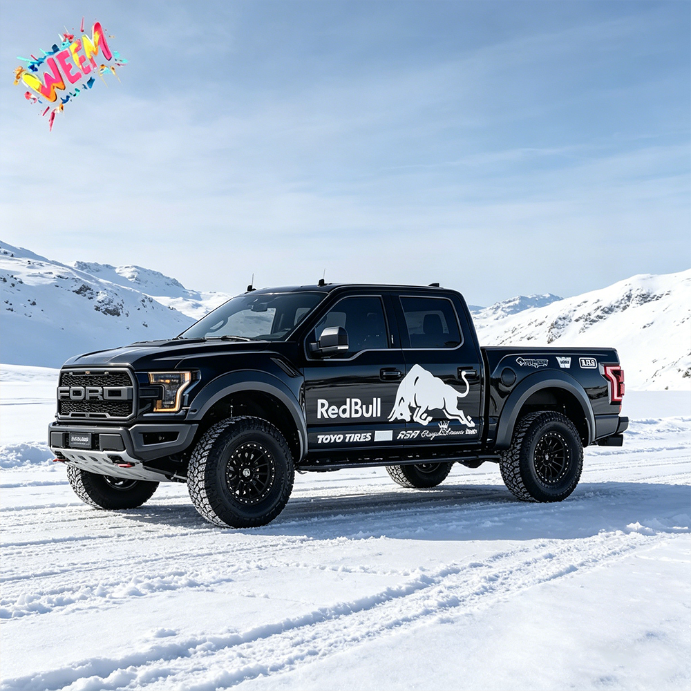 Bull Racing Car Decal for Ford Raptor | Sport Performance Vinyl Wrap