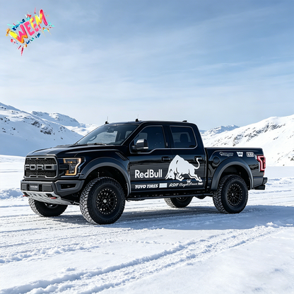 Charging Bull Truck Decal for Ford Raptor | Racing Sponsor Style Vinyl Wrap
