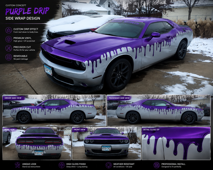 Purple Drip Premium Custom Vinyl Wrap Kit