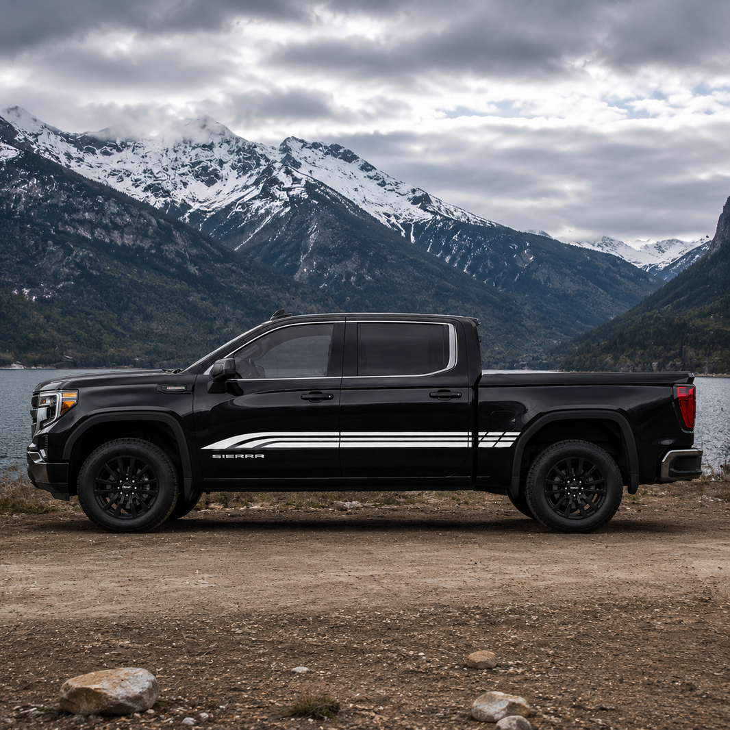 Sierra Triple Stripe Truck Decal for GMC Sierra 1500 | Sport Side Vinyl Wrap