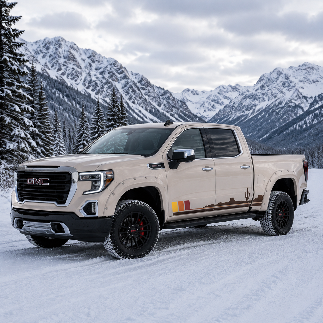 Desert Horizon Truck Decal for GMC Sierra 1500 | Southwest Landscape Side Vinyl Wrap