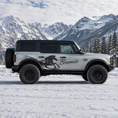 Black Horse SUV Decal | Brush Stroke Animal Side Graphic Vinyl Wrap Kit