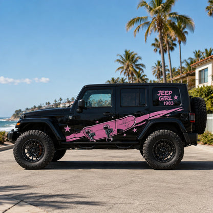 Pink Skateboard SUV Decal | Street Style Side Stripe Wrap