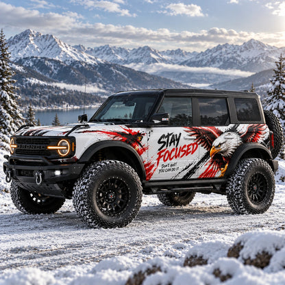 Eagle Motivational SUV Decal | Bold Off-Road Side Vinyl Wrap
