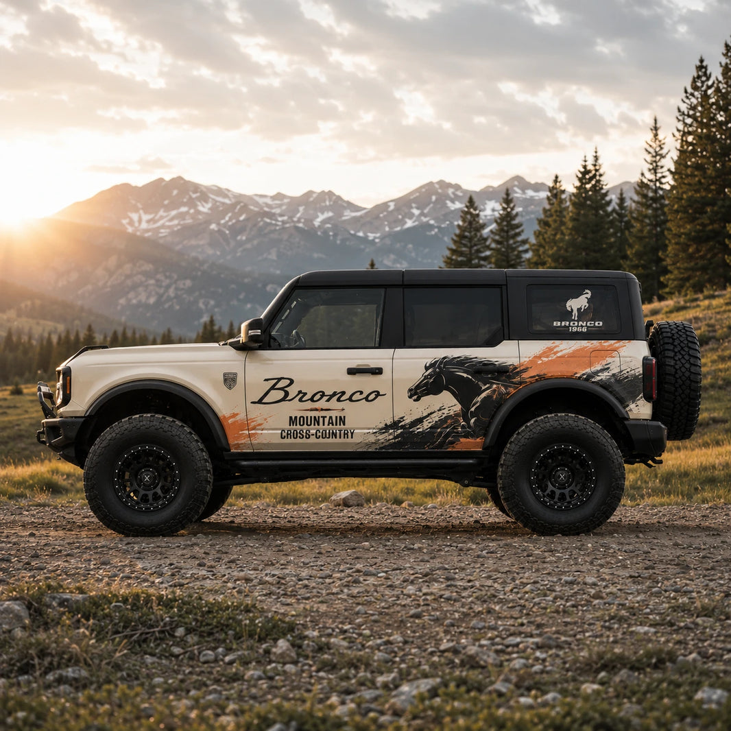 Wild Horse SUV Decal | Running Stallion Side Wrap Graphic