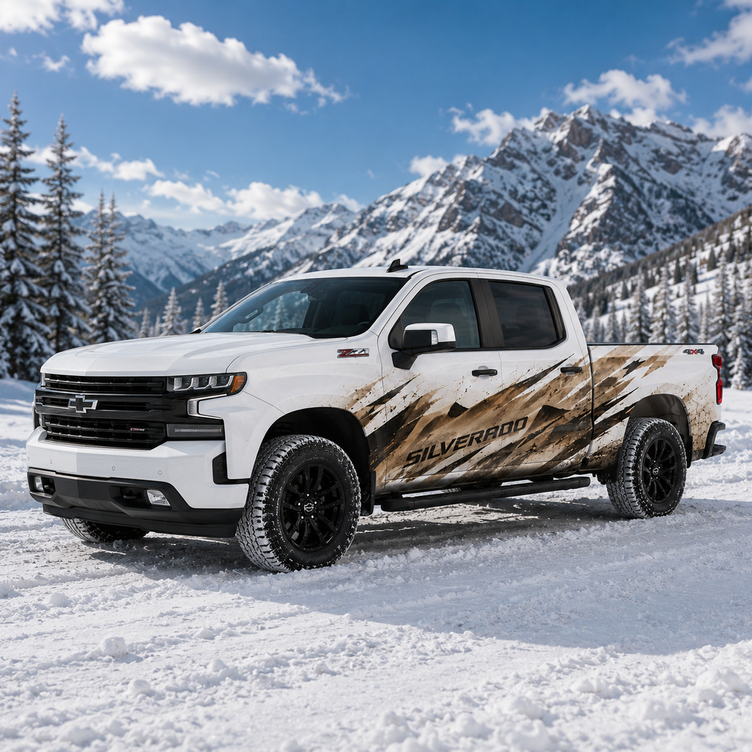 Desert Terrain Truck Decal | Rugged Off-Road Vinyl Wrap
