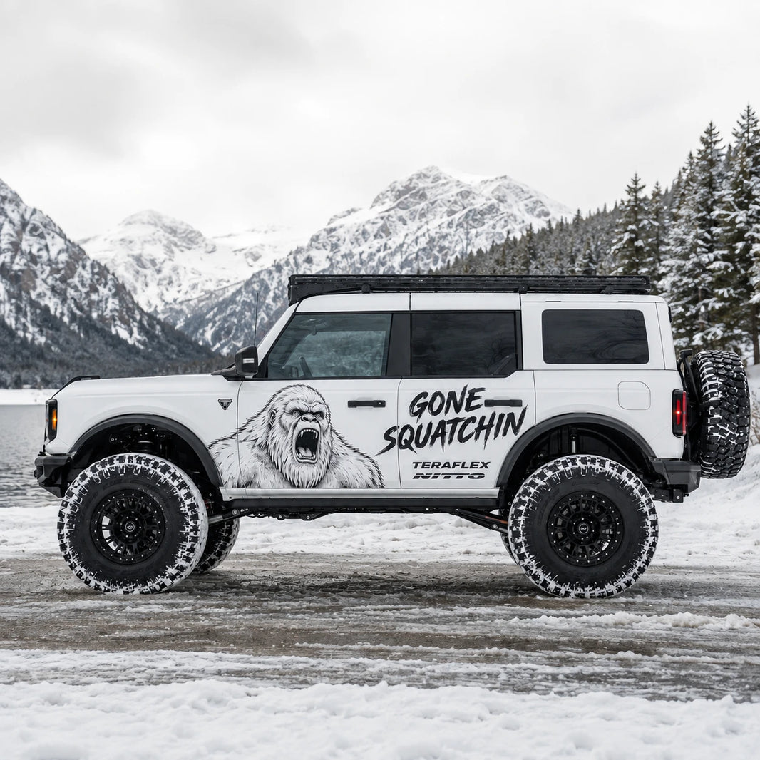Arctic Wolf SUV Decal Wrap for Jeep Wrangler | Roaring Predator Off-Road Side Graphics
