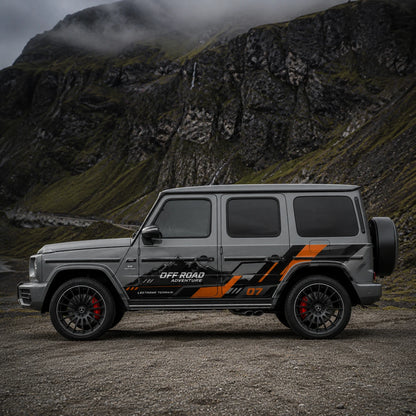 Z-Line Racing SUV Decal | Angular Stripe Off-Road Side Vinyl Wrap for Jeep & Bronco