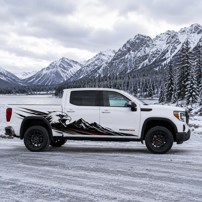 Eagle Mountain Truck Decal for GMC Sierra 1500 | Wilderness Side Vinyl Wrap