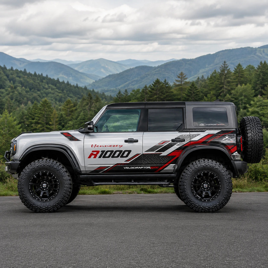R1000 Performance Stripe SUV Decal for Bronco | Racing Style Side Graphic Wrap