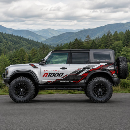 R1000 Performance Stripe SUV Decal for Bronco | Racing Style Side Graphic Wrap