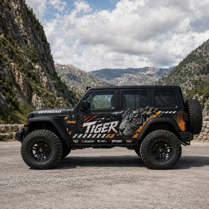 Diagonal Off-Road Stripe SUV Decal for Jeep Wrangler | Graphic Overland Side Vinyl Wrap