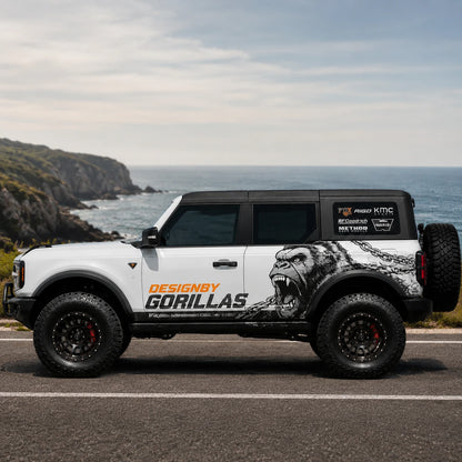 Black Gorilla Off-Road SUV Decal | Aggressive Side Graphic Kit