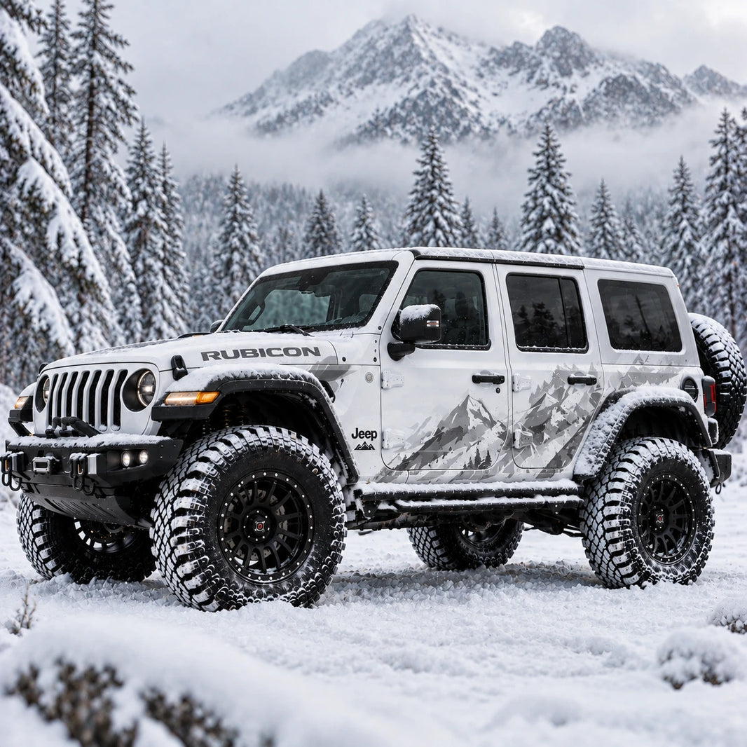Geometric Triangle SUV Decal for Jeep Wrangler | Abstract Shatter Off-Road Side Wrap