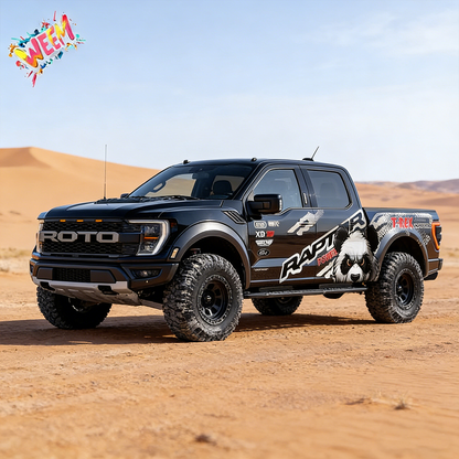 Snow Wolf Car Decal for Ford Raptor | Winter Animal Vinyl Wrap