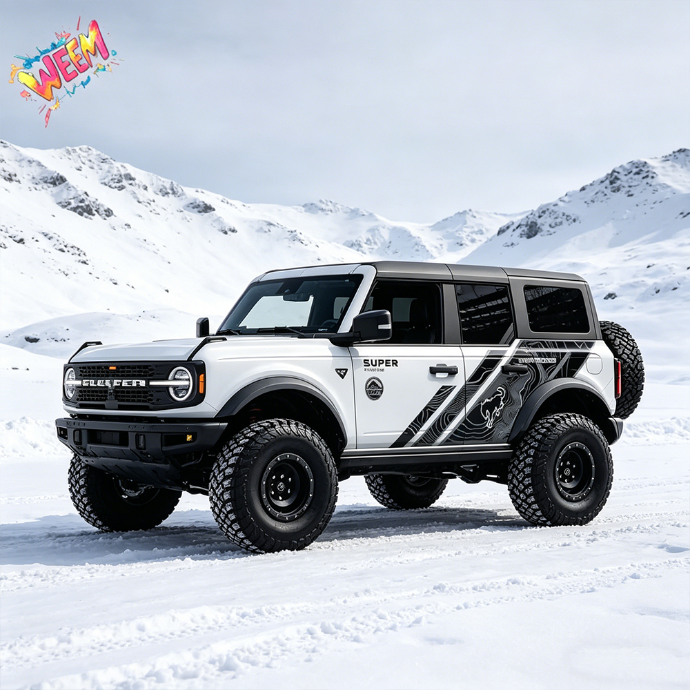 Topographic Stripe Off-Road SUV Decal | Minimal Side Graphic Kit