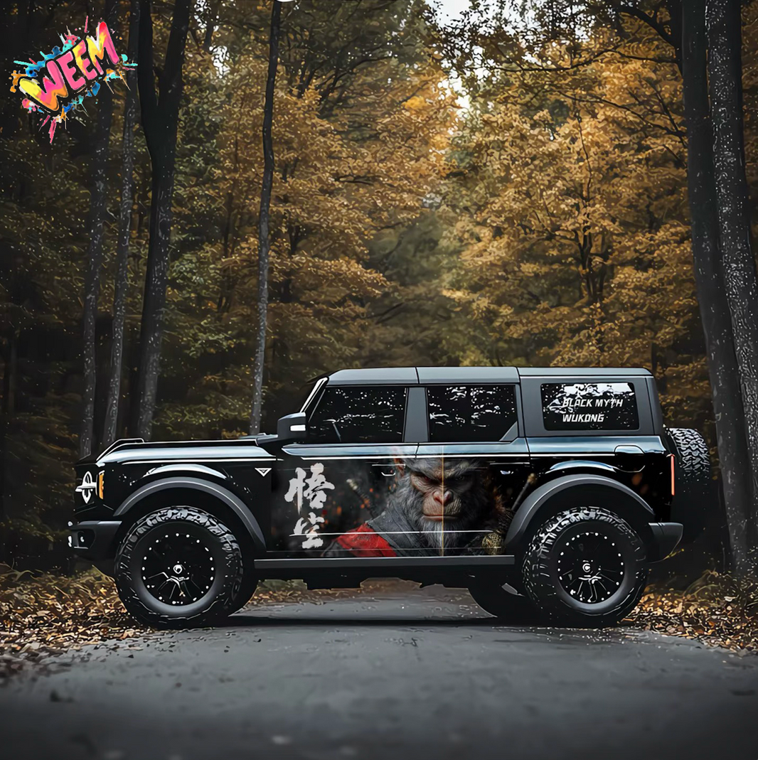 Wukong Monkey King SUV Decal | Mythical Warrior Side Vinyl Wrap