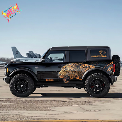 Roaring Leopard SUV Decal | Aggressive Predator Side Graphic Kit